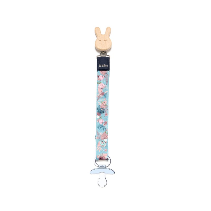 La Millou Pacifier Clip Boho Palms La Millou Pacifier Clip Boho Palms