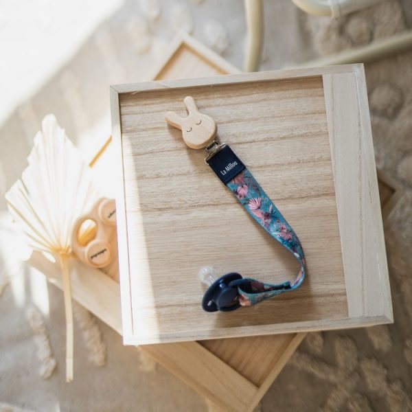 La Millou Pacifier Clip Boho Palms La Millou Pacifier Clip Boho Palms