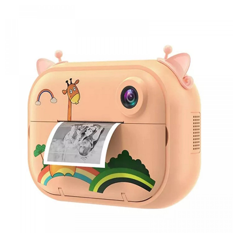Skysonic Instant Kids Camera με θερμικό εκτυπωτή και εφαρμογή WiFi (Σομόν Καμηλοπαρδαλάκι) Skysonic Instant Kids Camera με θερμικό εκτυπωτή και εφαρμογή WiFi (Σομόν Καμηλοπαρδαλάκι)