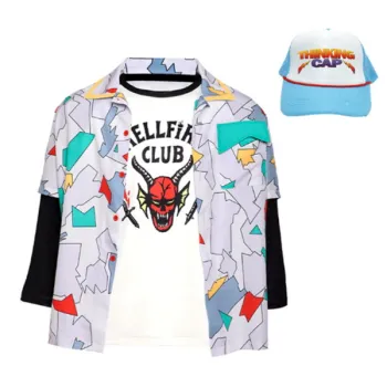 Παιδική Στολή Hell Fire Mike Wheeler/Dustin/Eleven/Lucas Alice Party 252384 (Stranger Things Season 4) (Καπέλο, Πουκάμισο, T-Shirt) Παιδική Στολή Hell Fire Mike Wheeler/Dustin/Eleven/Lucas Alice Party 252384 (Stranger Things Season 4) (Καπέλο, Πουκάμισο, T-Shirt)