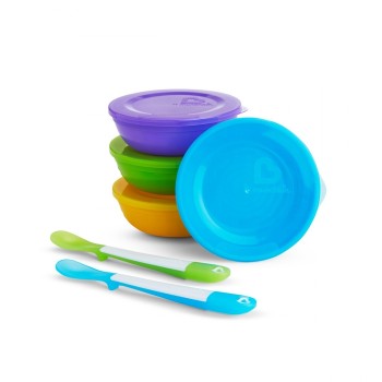 Munchkin Σετ Φαγητού Love A Bowls από Πλαστικό με Αντιολισθητική Βάση Πολύχρωμο 10τμχ Munchkin Σετ Φαγητού Love A Bowls από Πλαστικό με Αντιολισθητική Βάση Πολύχρωμο 10τμχ