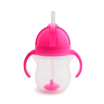 Munchkin Παιδικό Ποτηράκι με Λαβές και Καλαμάκι ”Click Lock” από Πλαστικό Ροζ 207ml Munchkin Παιδικό Ποτηράκι με Λαβές και Καλαμάκι ”Click Lock” από Πλαστικό Ροζ 207ml