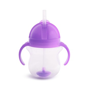 Munchkin Παιδικό Ποτηράκι με Λαβές και Καλαμάκι ”Click Lock” από Πλαστικό Μωβ 207ml Munchkin Παιδικό Ποτηράκι με Λαβές και Καλαμάκι ”Click Lock” από Πλαστικό Μωβ 207ml