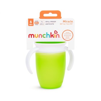 Munchkin Παιδικό Ποτηράκι ”Miracle 360°” από Πλαστικό Πράσινο 207ml