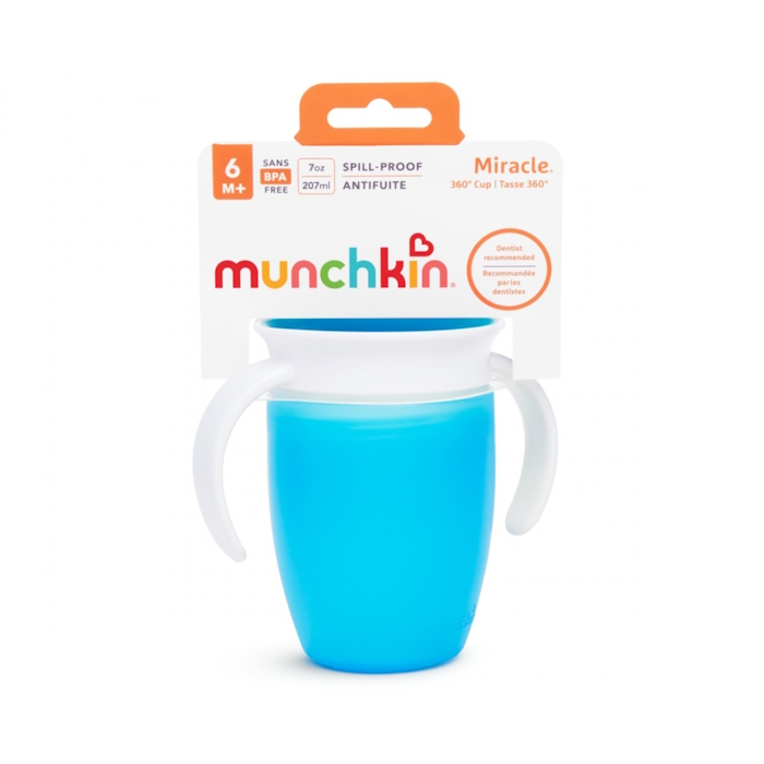 Munchkin Παιδικό Ποτηράκι ”Miracle 360°” από Πλαστικό Μπλε 207ml Munchkin Παιδικό Ποτηράκι ”Miracle 360°” από Πλαστικό Μπλε 207ml
