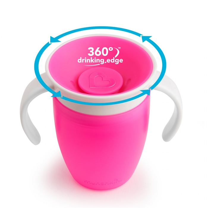 Munchkin Παιδικό Ποτηράκι ”Miracle 360°” από Πλαστικό Ροζ 207ml Munchkin Παιδικό Ποτηράκι ”Miracle 360°” από Πλαστικό Ροζ 207ml