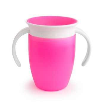 Munchkin Παιδικό Ποτηράκι ”Miracle 360°” από Πλαστικό Ροζ 207ml