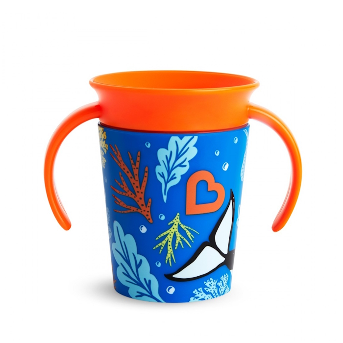 Munchkin Παιδικό Ποτηράκι ”Miracle 360° Wildlove Sippy” από Πλαστικό Orca Πορτοκαλί 177ml Munchkin Παιδικό Ποτηράκι ”Miracle 360° Wildlove Sippy” από Πλαστικό Orca Πορτοκαλί 177ml