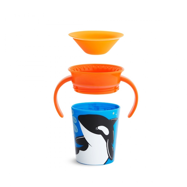 Munchkin Παιδικό Ποτηράκι ”Miracle 360° Wildlove Sippy” από Πλαστικό Orca Πορτοκαλί 177ml Munchkin Παιδικό Ποτηράκι ”Miracle 360° Wildlove Sippy” από Πλαστικό Orca Πορτοκαλί 177ml