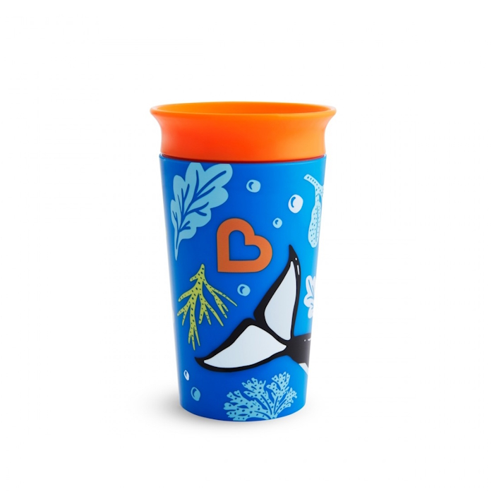 Munchkin Παιδικό Ποτηράκι ”Miracle 360° Wildlove Sippy” από Πλαστικό Orca Πορτοκαλί 266ml Munchkin Παιδικό Ποτηράκι ”Miracle 360° Wildlove Sippy” από Πλαστικό Orca Πορτοκαλί 266ml