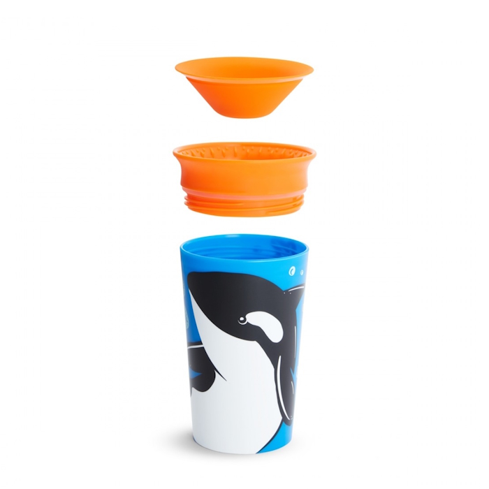 Munchkin Παιδικό Ποτηράκι ”Miracle 360° Wildlove Sippy” από Πλαστικό Orca Πορτοκαλί 266ml Munchkin Παιδικό Ποτηράκι ”Miracle 360° Wildlove Sippy” από Πλαστικό Orca Πορτοκαλί 266ml