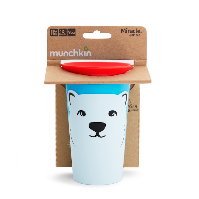 Munchkin Παιδικό Ποτηράκι ”Miracle 360° Wildlove Sippy” από Πλαστικό Polar Bear Κόκκινο 266ml Munchkin Παιδικό Ποτηράκι ”Miracle 360° Wildlove Sippy” από Πλαστικό Polar Bear Κόκκινο 266ml