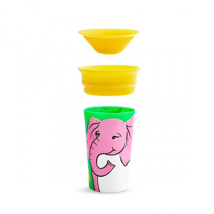 Munchkin Παιδικό Ποτηράκι ”Miracle 360° Wildlove Sippy” από Πλαστικό Elephant Κίτρινο 266ml Munchkin Παιδικό Ποτηράκι ”Miracle 360° Wildlove Sippy” από Πλαστικό Elephant Κίτρινο 266ml