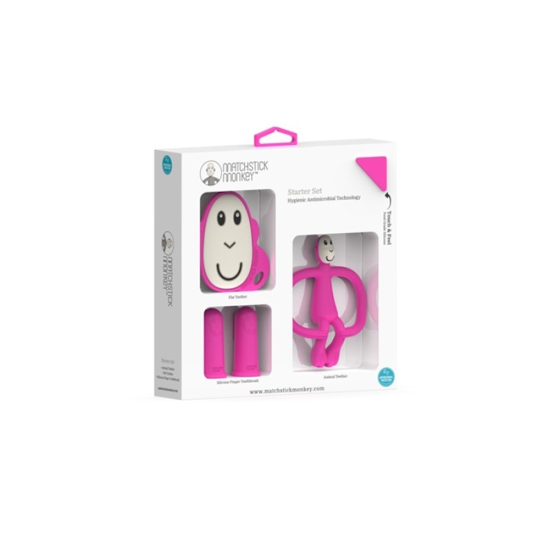 Matchstick Monkey Teething Starter Set Οδοντοφυίας Ροζ 4τμχ Matchstick Monkey Teething Starter Set Οδοντοφυίας Ροζ 4τμχ