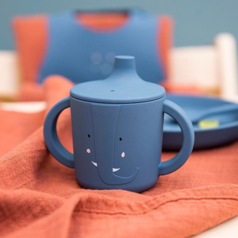 Trixie Ποτηράκι Σιλικόνης με Λαβές Sippy Cup Mrs. Elephant 207ml Trixie Ποτηράκι Σιλικόνης με Λαβές Sippy Cup Mrs. Elephant 207ml