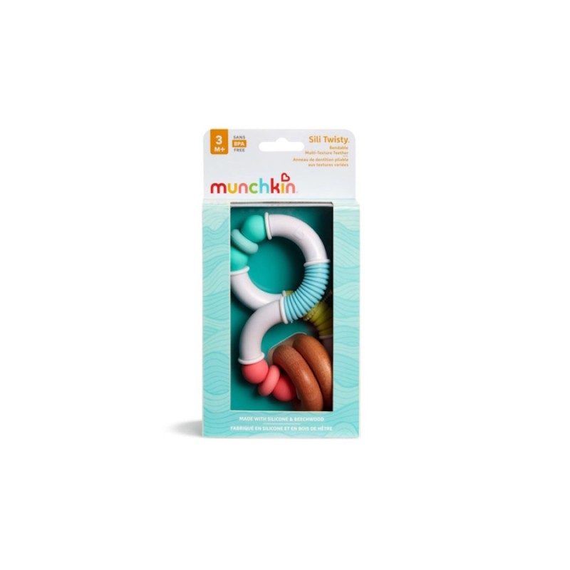 Munchkin Μασητικός Κρίκος Οδοντοφυΐας Sili Twisty Teether Munchkin Μασητικός Κρίκος Οδοντοφυΐας Sili Twisty Teether