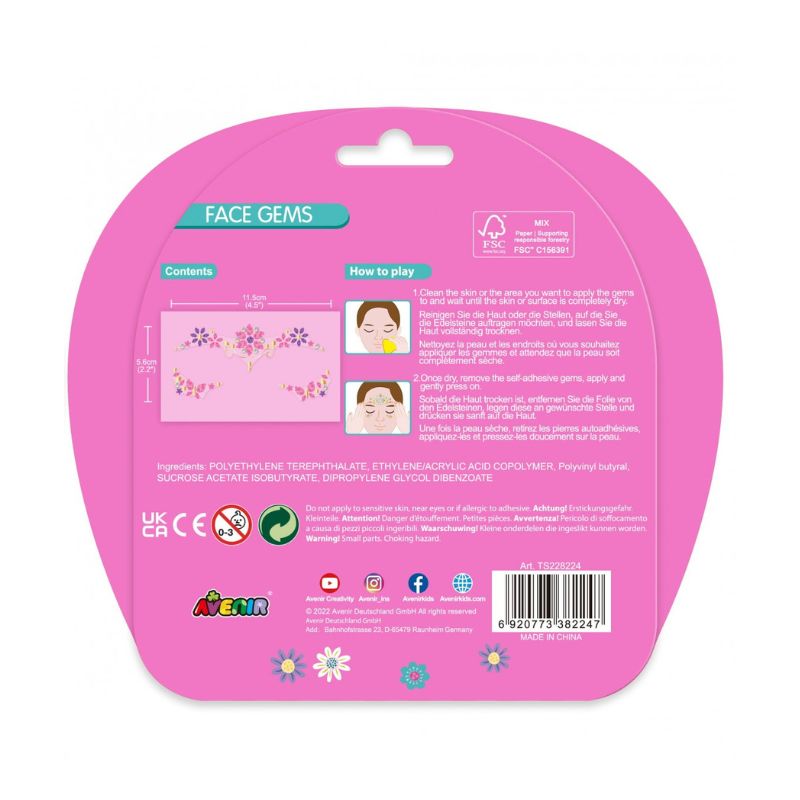 Avenir Αυτοκόλλητα Κοσμήματα Προσώπου Face Gems Flowers Avenir Αυτοκόλλητα Κοσμήματα Προσώπου Face Gems Flowers