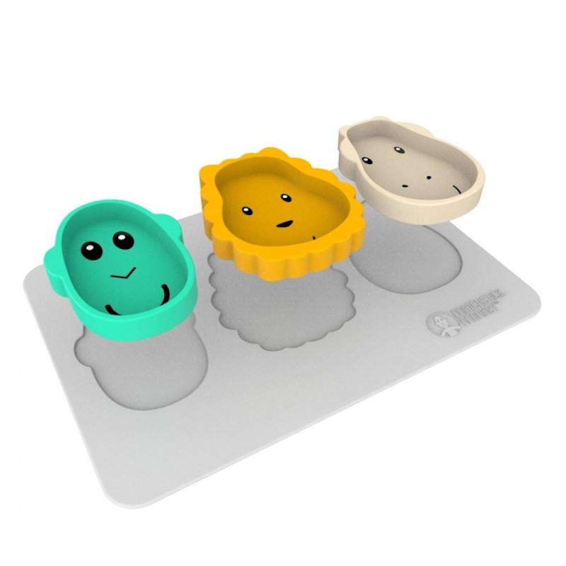 Matchstick Monkey Εκπαιδευτικό Παιχνίδι Φαγητού Animal Snack Mat Cool Grey Matchstick Monkey Εκπαιδευτικό Παιχνίδι Φαγητού Animal Snack Mat Cool Grey