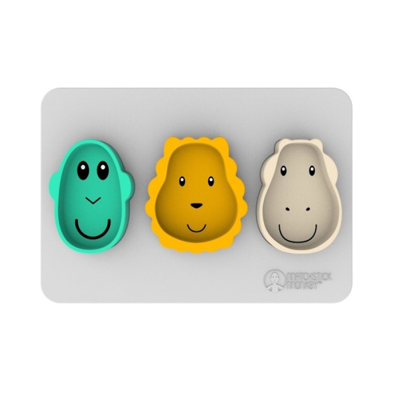 Matchstick Monkey Εκπαιδευτικό Παιχνίδι Φαγητού Animal Snack Mat Cool Grey Matchstick Monkey Εκπαιδευτικό Παιχνίδι Φαγητού Animal Snack Mat Cool Grey