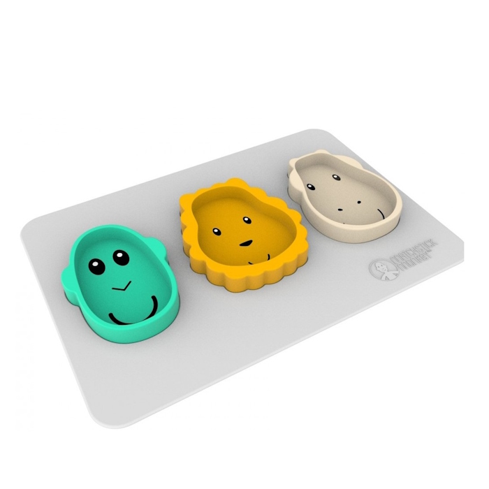 Matchstick Monkey Εκπαιδευτικό Παιχνίδι Φαγητού Animal Snack Mat Cool Grey Matchstick Monkey Εκπαιδευτικό Παιχνίδι Φαγητού Animal Snack Mat Cool Grey