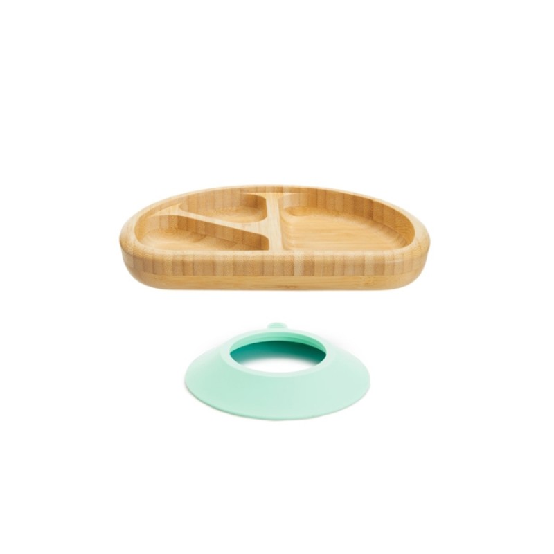 Munchkin Παιδικό Πιάτο Φαγητού Divided Plate από Bamboo Καφέ Munchkin Παιδικό Πιάτο Φαγητού Divided Plate από Bamboo Καφέ