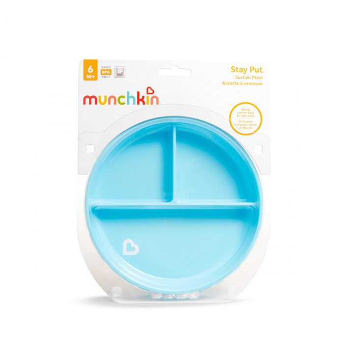 Munchkin Πιάτο Με Βεντούζα Stay Put Μπλε Munchkin Πιάτο Με Βεντούζα Stay Put Μπλε