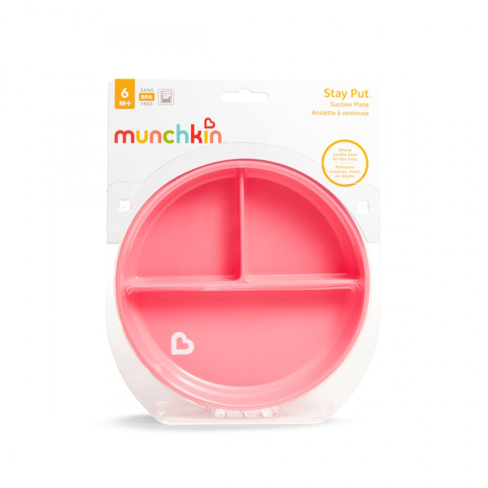 Munchkin Πιάτο Με Βεντούζα Stay Put Ροζ Munchkin Πιάτο Με Βεντούζα Stay Put Ροζ