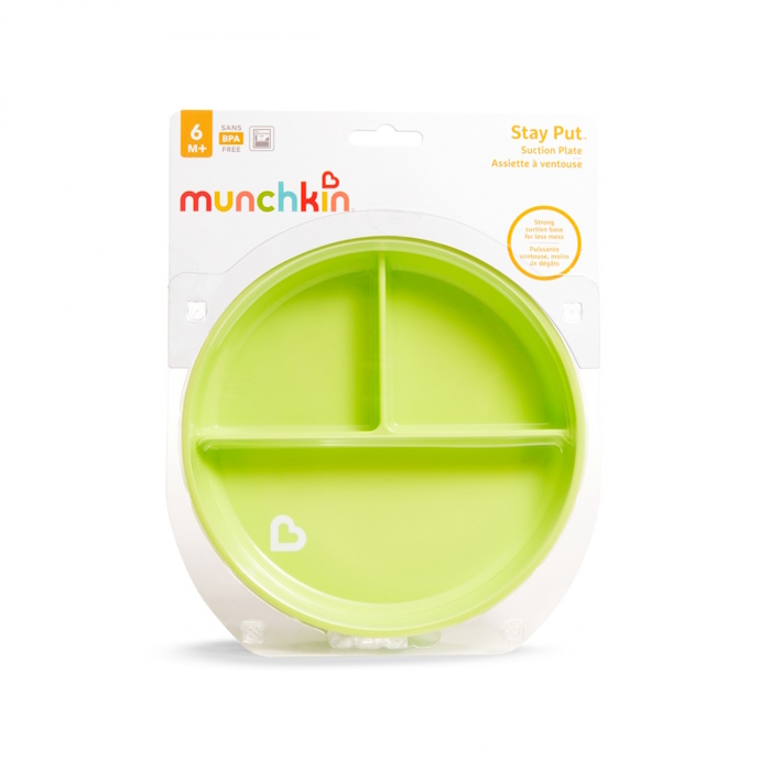Munchkin Πιάτο Με Βεντούζα Stay Put Λαχανί Munchkin Πιάτο Με Βεντούζα Stay Put Λαχανί