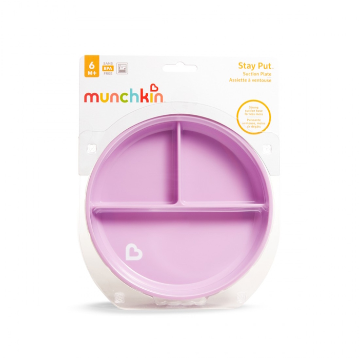 Munchkin Πιάτο Με Βεντούζα Stay Put Μωβ Munchkin Πιάτο Με Βεντούζα Stay Put Μωβ