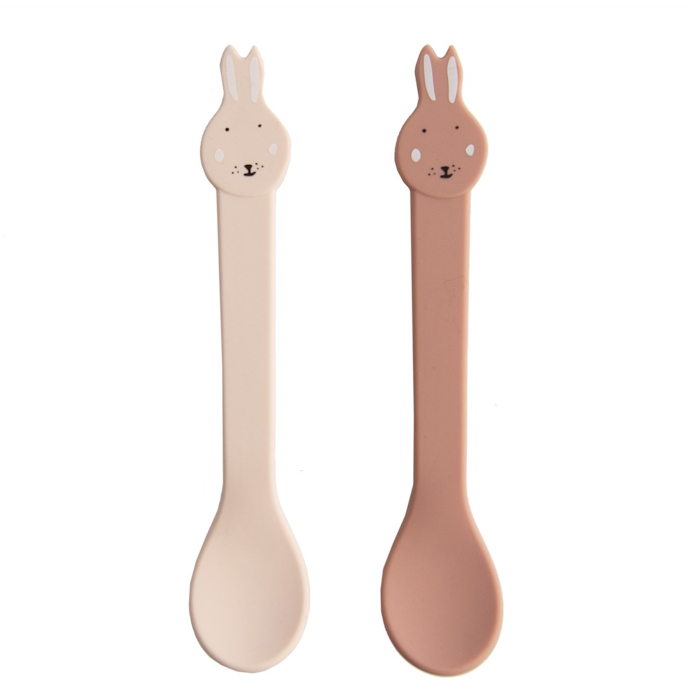 Trixie Βρεφικό Σετ με Κουτάλια Mrs Rabbit από Σιλικόνη 2τμχ Trixie Βρεφικό Σετ με Κουτάλια Mrs Rabbit από Σιλικόνη 2τμχ