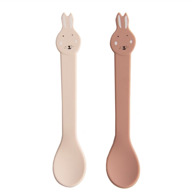 Trixie Βρεφικό Σετ με Κουτάλια Mrs Rabbit από Σιλικόνη 2τμχ