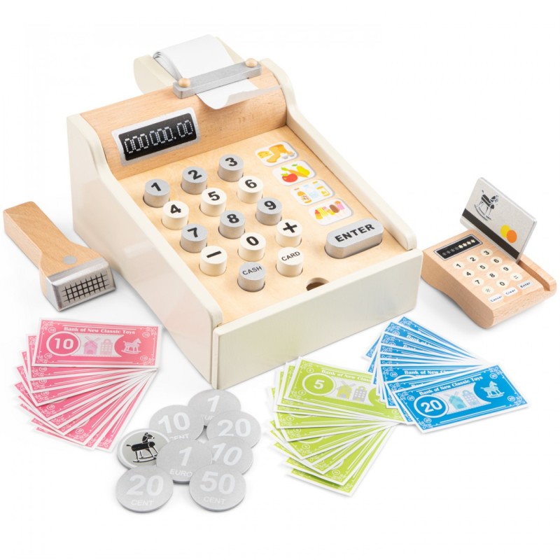 New Classic Toys Ταμειακή Μηχανή από Ξύλο για 3+ Ετών New Classic Toys Ταμειακή Μηχανή από Ξύλο για 3+ Ετών