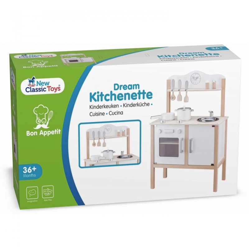 New Classic Toys Ξύλινη Παιδική Κουζίνα Modern για 3+ Ετών 78 εκ. New Classic Toys Ξύλινη Παιδική Κουζίνα Modern για 3+ Ετών 78 εκ.
