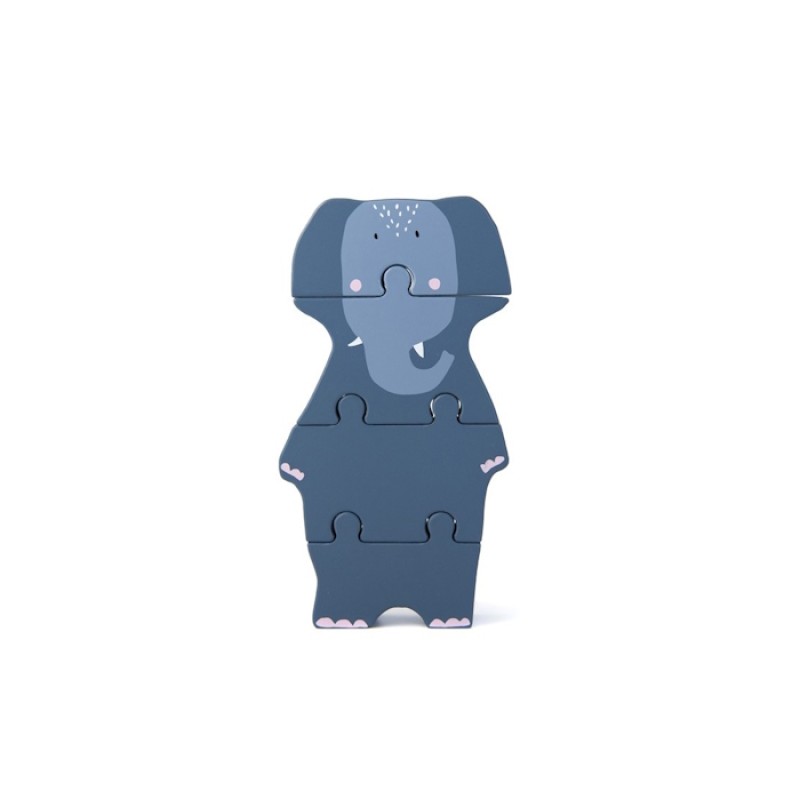 Trixie Ξύλινο Παιδικό Puzzle Mrs Elephant 4τμχ
