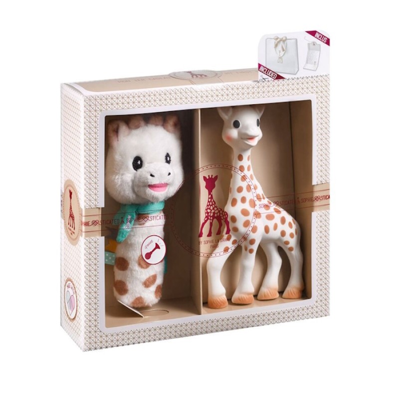 Sophie La Girafe Σετ δώρου με την Σόφι και μια κουδουνίστρα Sophie La Girafe Σετ δώρου με την Σόφι και μια κουδουνίστρα