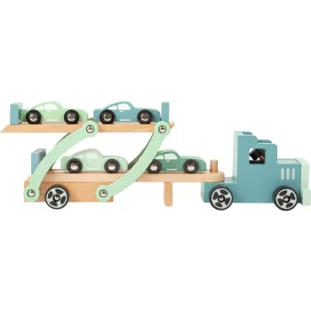 Small Foot Ξύλινο φορτηγό μεταφοράς με 4 αυτοκινητάκια 3+