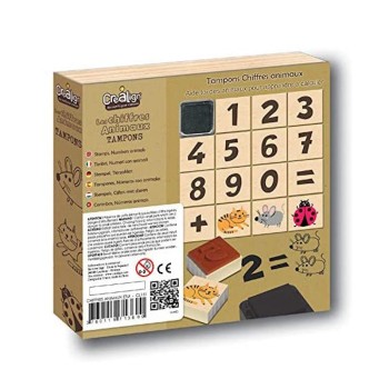 Créa Lign' Μαθαίνω Τους Αριθμούς με Ζωάκια - 15 Ξύλινες Σφραγίδες με Αριθμητικές Πράξεις Créa Lign' Μαθαίνω Τους Αριθμούς με Ζωάκια - 15 Ξύλινες Σφραγίδες με Αριθμητικές Πράξεις