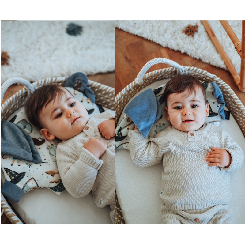 La Millou Βρεφικό μαξιλάρι Velvet Sleepy Pig Moonlight Swan Powder Pink La Millou Βρεφικό μαξιλάρι Velvet Sleepy Pig Moonlight Swan Powder Pink