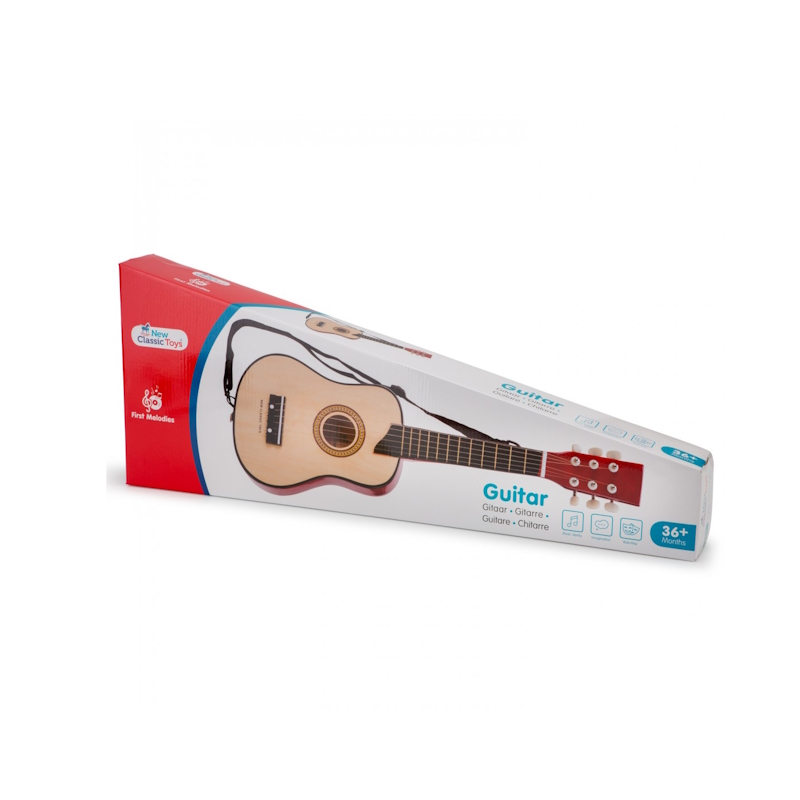 New Classic Toys First Melodies Ξύλινη Κιθάρα Natural De Luxe 3y+ New Classic Toys First Melodies Ξύλινη Κιθάρα Natural De Luxe 3y+