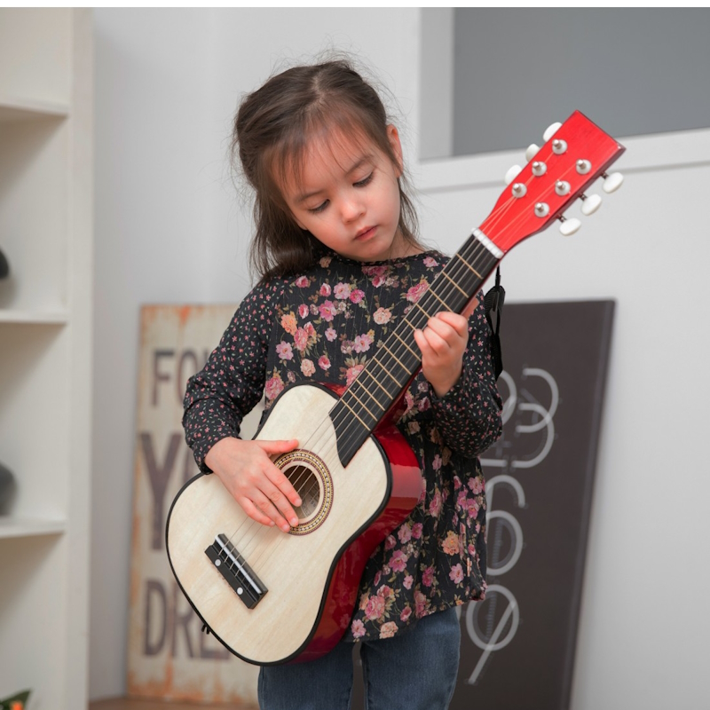 New Classic Toys First Melodies Ξύλινη Κιθάρα Natural De Luxe 3y+ New Classic Toys First Melodies Ξύλινη Κιθάρα Natural De Luxe 3y+