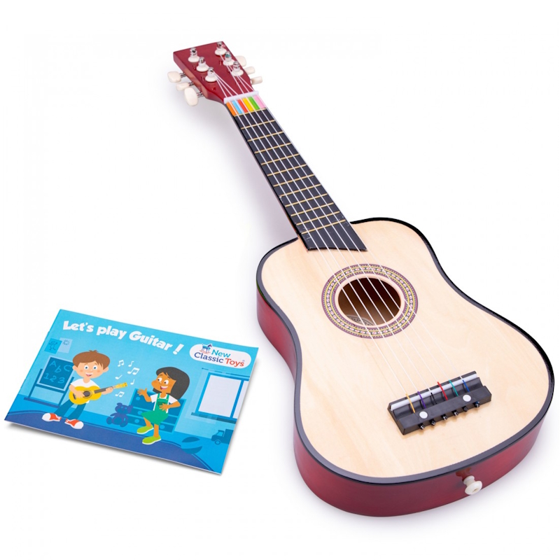 New Classic Toys First Melodies Ξύλινη Κιθάρα Natural De Luxe 3y+ New Classic Toys First Melodies Ξύλινη Κιθάρα Natural De Luxe 3y+