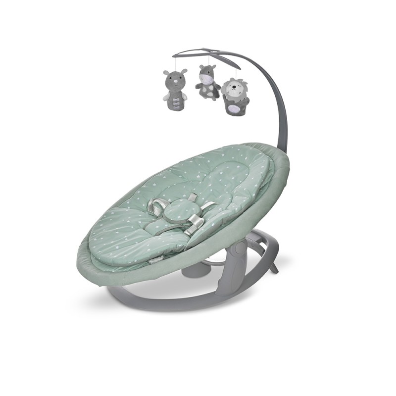 Lorelli Ηλεκτρικό Relax Μωρού Κούνια Toscana Frosty Green Stars με Μουσική 2 σε 1 για Παιδί έως 9kg Lorelli Ηλεκτρικό Relax Μωρού Κούνια Toscana Frosty Green Stars με Μουσική 2 σε 1 για Παιδί έως 9kg