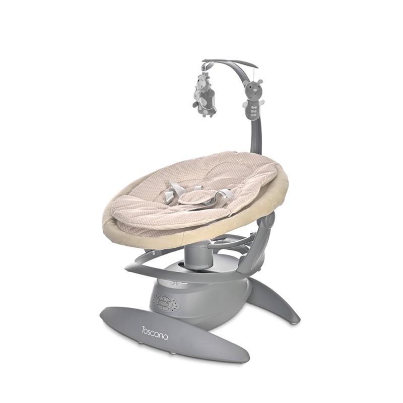 Lorelli Ηλεκτρικό Relax Μωρού Κούνια Toscana Beige Dots με Μουσική 2 σε 1 για Παιδί έως 9kg