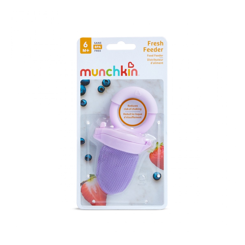 Munchkin Δίχτυ Φαγητού Μωβ Fresh Feeder από Ύφασμα για 6+ μηνών Munchkin Δίχτυ Φαγητού Μωβ Fresh Feeder από Ύφασμα για 6+ μηνών