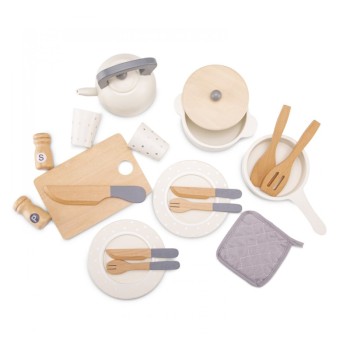 New Classic Toys Σετ Δείπνου από Ξύλο για 3+ Ετών 20τμχ New Classic Toys Σετ Δείπνου από Ξύλο για 3+ Ετών 20τμχ