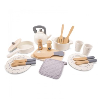 New Classic Toys Σετ Δείπνου από Ξύλο για 3+ Ετών 20τμχ New Classic Toys Σετ Δείπνου από Ξύλο για 3+ Ετών 20τμχ