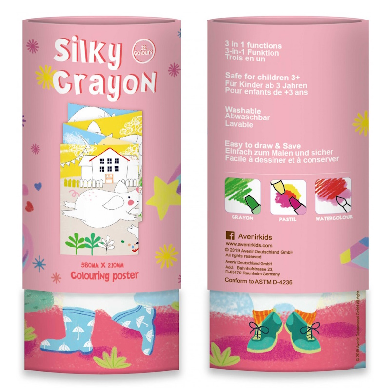 Avenir Silky Crayons Unicorn Σετ Κηρομπογιές 12τμχ Avenir Silky Crayons Unicorn Σετ Κηρομπογιές 12τμχ