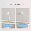 Ellie Baby Pro Ασύρματη WiFi Ενδοεπικοινωνία Μωρού με Κάμερα - Αμφίδρομη Επικοινωνία, AI Ανίχνευση Κλάματος & Νανουρίσματα (Pink)