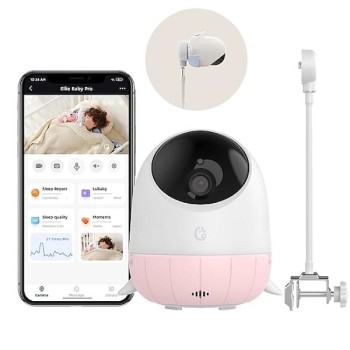 Ellie Baby Pro Ασύρματη WiFi Ενδοεπικοινωνία Μωρού με Κάμερα - Αμφίδρομη Επικοινωνία, AI Ανίχνευση Κλάματος & Νανουρίσματα (Pink) Ellie Baby Pro Ασύρματη WiFi Ενδοεπικοινωνία Μωρού με Κάμερα - Αμφίδρομη Επικοινωνία, AI Ανίχνευση Κλάματος & Νανουρίσματα (Pink)