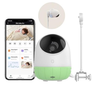 Ellie Baby Pro Ασύρματη WiFi Ενδοεπικοινωνία Μωρού με Κάμερα - Αμφίδρομη Επικοινωνία, AI Ανίχνευση Κλάματος & Νανουρίσματα (Green) Ellie Baby Pro Ασύρματη WiFi Ενδοεπικοινωνία Μωρού με Κάμερα - Αμφίδρομη Επικοινωνία, AI Ανίχνευση Κλάματος & Νανουρίσματα (Green)